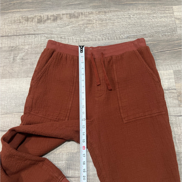 Madewell Waffleback Jogger Pants Womens Large Brown Boho Casual Pull On ND060 - Picture 9 of 10